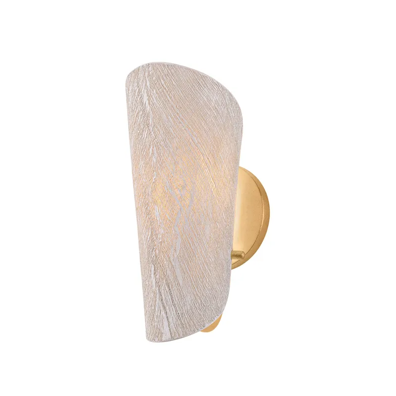Ken 1-Light Wall Sconce in Vintage Gold Leaf 5W x 12H — Foundry Lighting LED Wall Lights 5.0W 