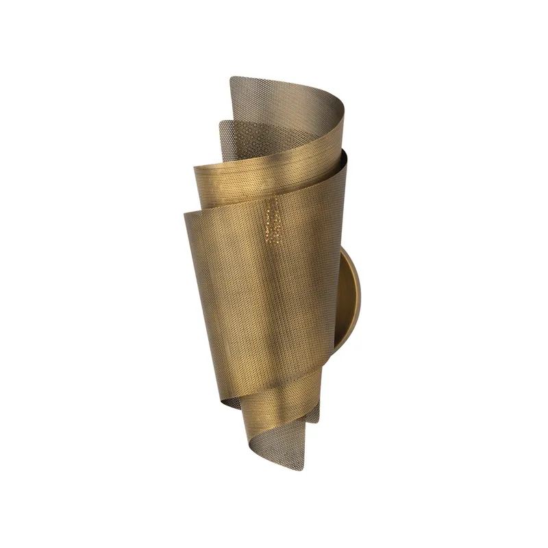 Blaisdell 1-Light Wall Sconce in Patina Brass 6W x 13H — Foundry Lighting LED Wall Lights 6.0W 