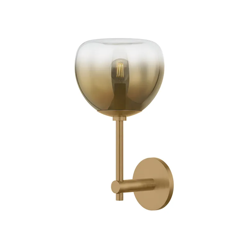 August 1-Light Wall Sconce in Patina Brass 7.75W x 15H — Foundry Lighting LED Wall Lights 75.0W 