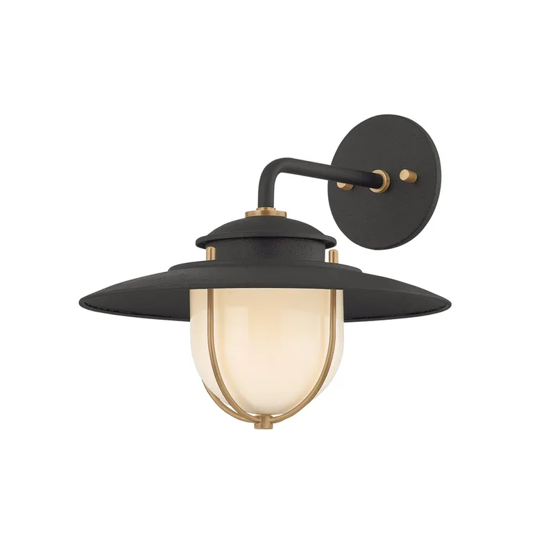 Greentree 1-Light Exterior Wall Sconce in Forged Iron 12W x 11H — Foundry Lighting LED Wall Lights 12.0W 