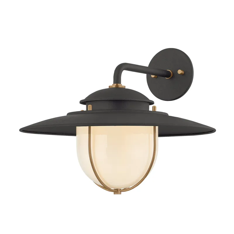 Greentree 1-Light Exterior Wall Sconce in Forged Iron 16W x 13H — Foundry Lighting LED Wall Lights 16.0W 
