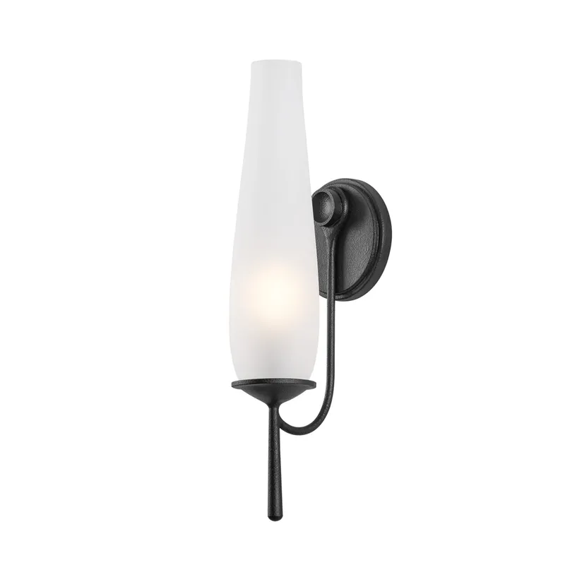 Legacy 1-Light Wall Sconce in Forged Iron by Lauren Liess 4.75W x 17.5H — Foundry Lighting LED Wall Lights 75.0W 
