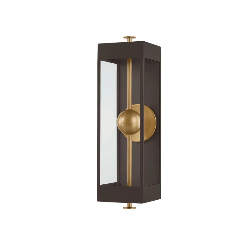 Garvey 1-Light Exterior Wall Sconce in Textured Bronze 6W x 21H — Foundry Lighting LED Wall Lights 6.0W 