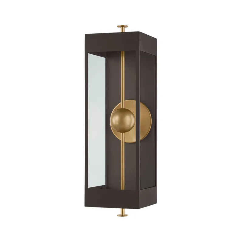 Garvey 1-Light Exterior Wall Sconce in Textured Bronze 8W x 27H — Foundry Lighting LED Wall Lights 8.0W 