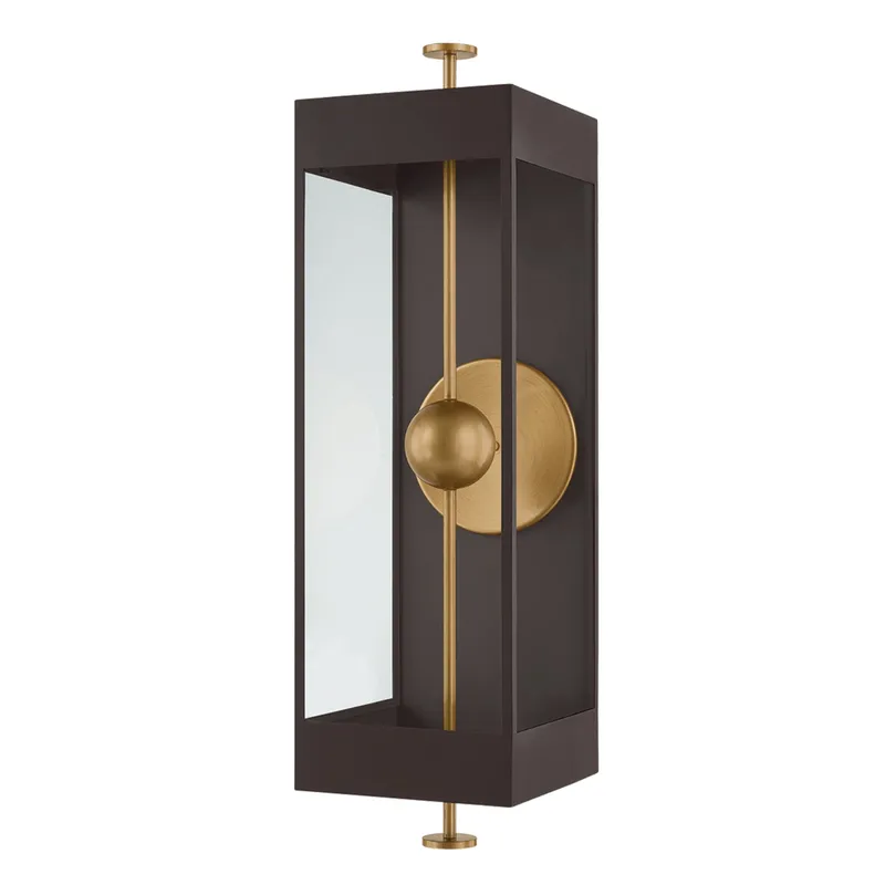 Garvey 1-Light Exterior Wall Sconce in Textured Bronze 10W x 34.25H — Foundry Lighting LED Wall Lights 10.0W 