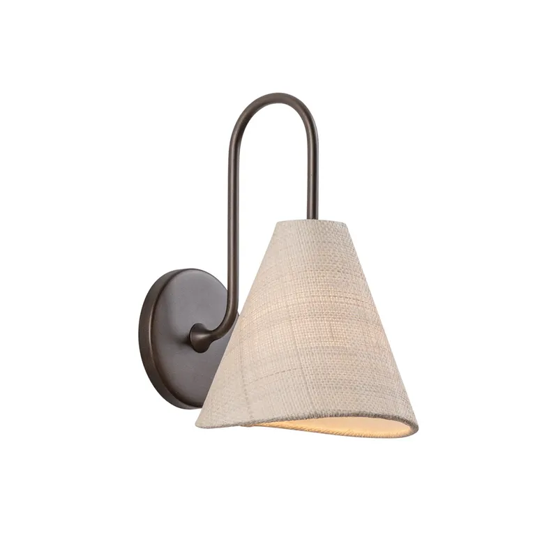 Candler 1-Light Wall Sconce in Bronze Leaf 8.75W x 11.5H — Foundry Lighting LED Wall Lights 75.0W 