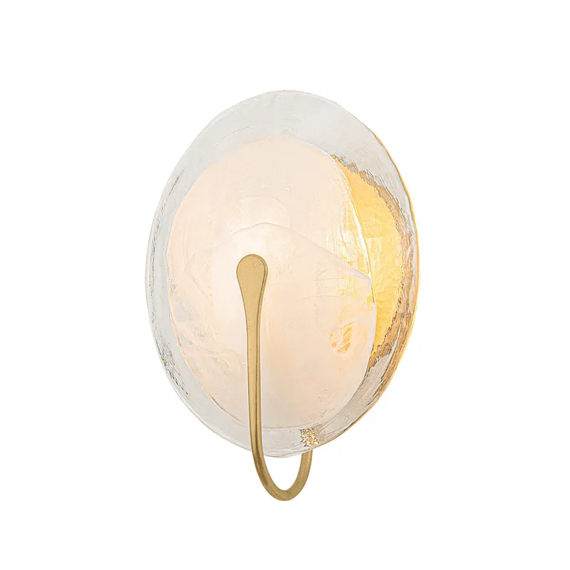 Valley 1-Light Wall Sconce in Vintage Gold Leaf 9.25W x 12.25H — Foundry Lighting LED Wall Lights 25.0W 