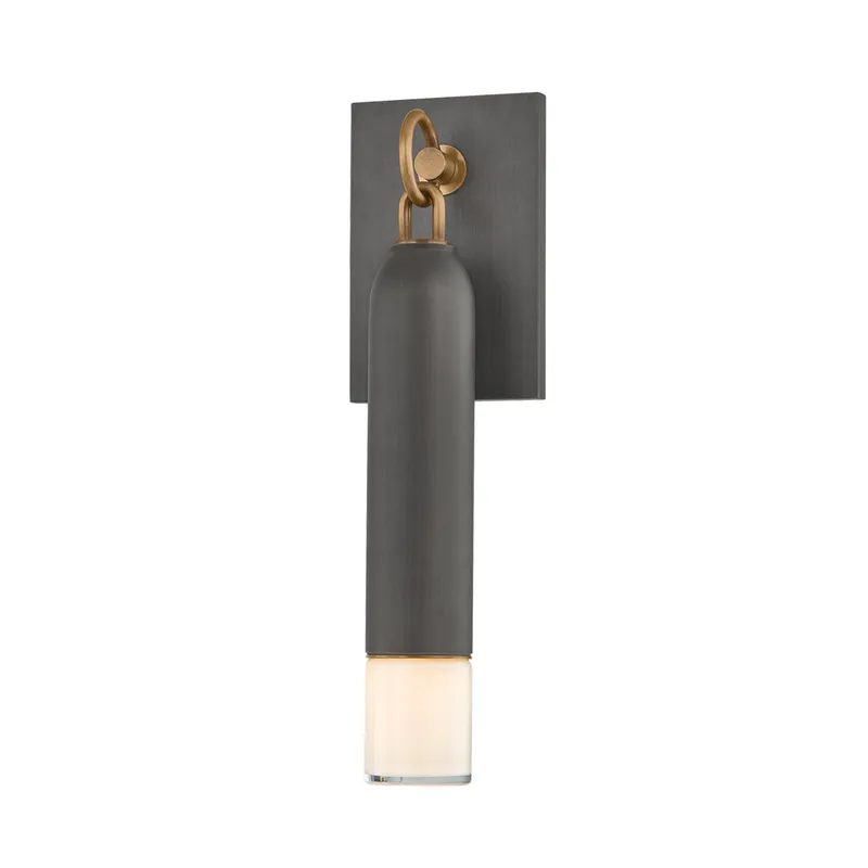 Osprey 1-Light Exterior Wall Sconce in Patina Brass 5W x 17.25H — Foundry Lighting LED Wall Lights 5.0W 