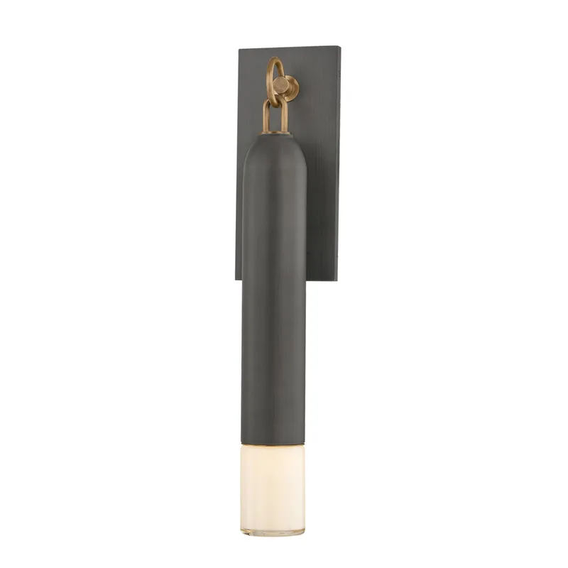 Osprey 1-Light Exterior Wall Sconce in Patina Brass 5W x 22.75H — Foundry Lighting LED Wall Lights 5.0W 
