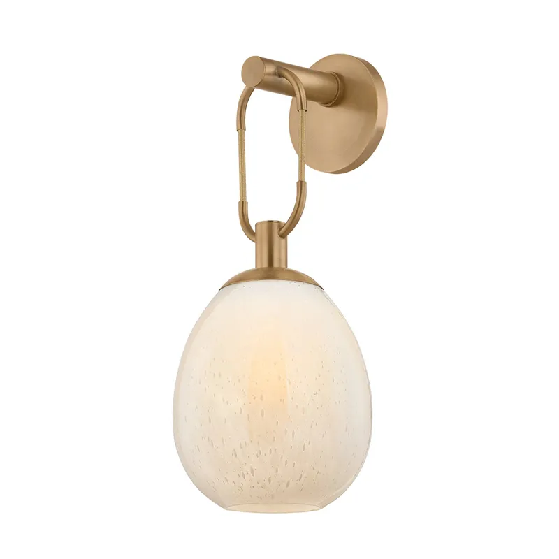 Jove 1-Light Wall Sconce in Patina Brass 7W x 17.25H — Foundry Lighting LED Wall Lights 7.0W 