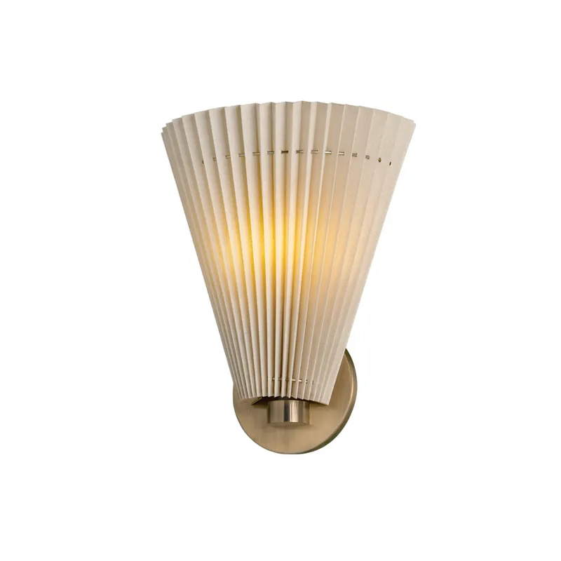 Dell 1-Light Wall Sconce in Patina Brass 9W x 11.5H — Foundry Lighting LED Wall Lights 9.0W 