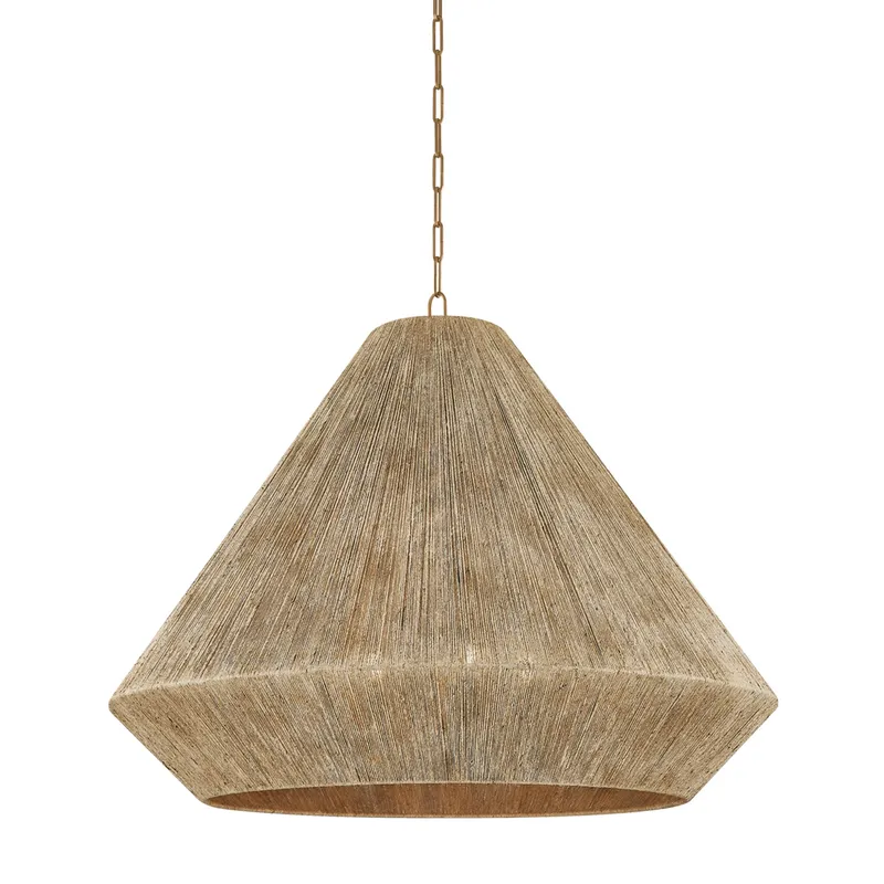 Keats 5-Light Pendant in Patina Brass 40W x 31.5H — Foundry Lighting LED Pendant Lights 40.0W 