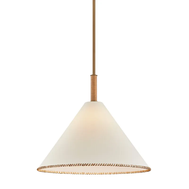 Stoney 1-Light Pendant in Patina Brass 24W x 21H — Foundry Lighting LED Pendant Lights 24.0W 
