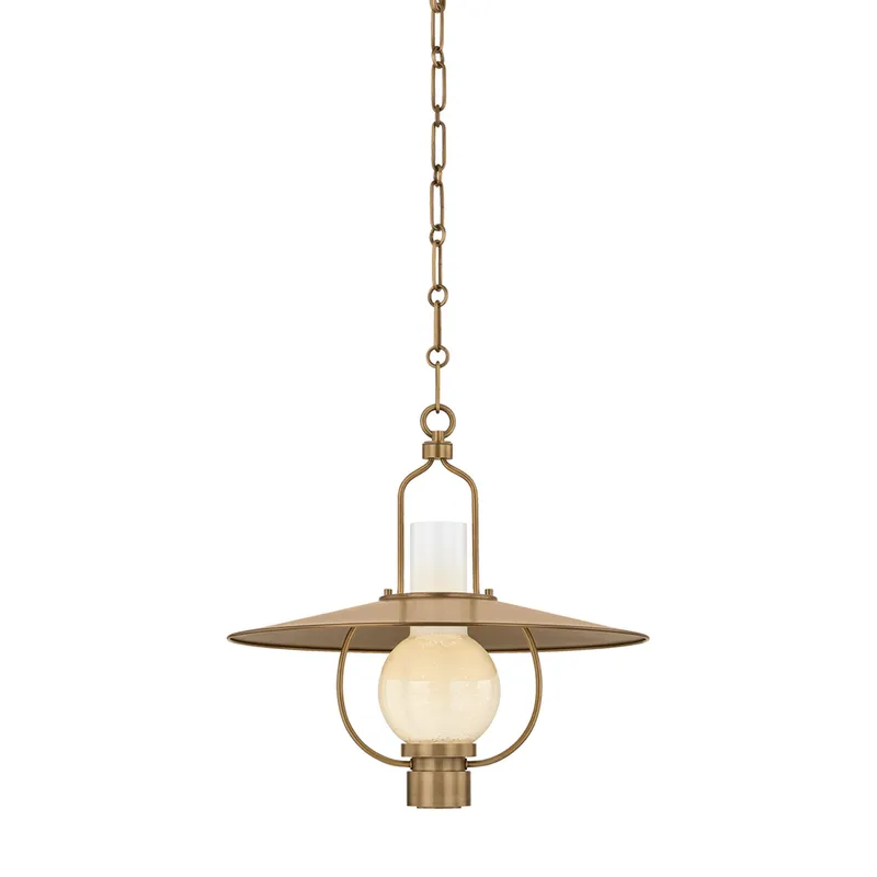 Cahill 1-Light Lantern in Patina Brass 20.25W x 19H — Foundry Lighting LED Ceiling Lights 25.0W 