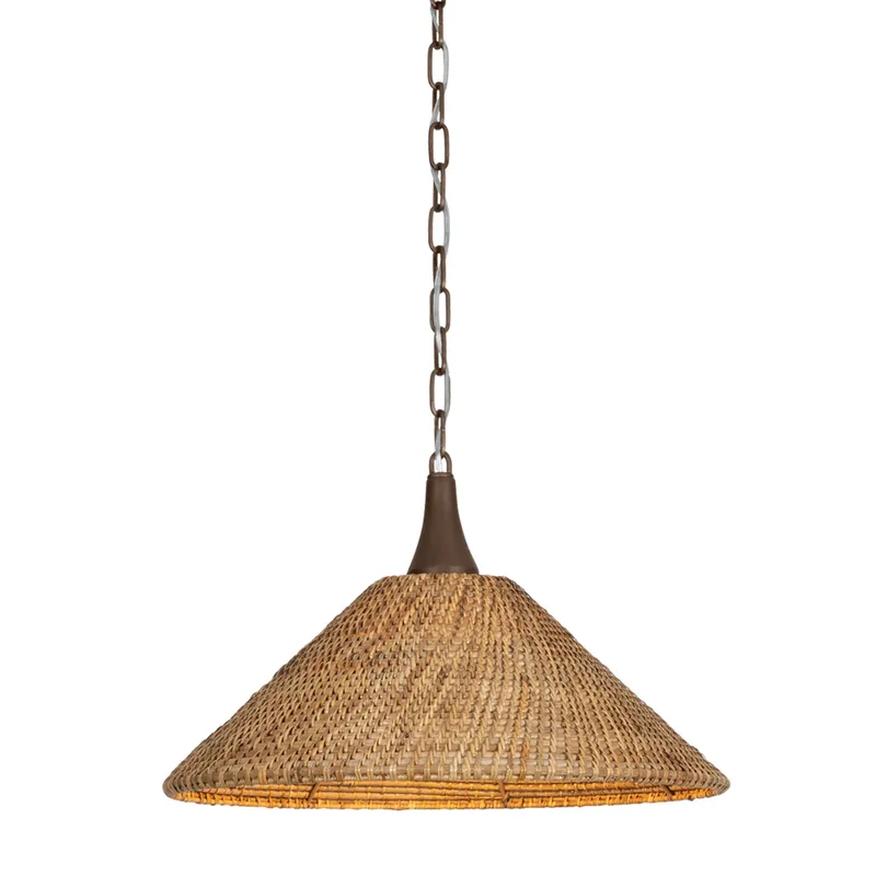 Kenzo 1-Light Pendant in Bronze Leaf 21W x 13H — Foundry Lighting LED Pendant Lights 21.0W 