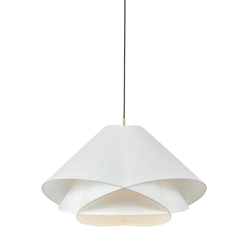 Edna 1-Light Pendant in Vintage Gold Leaf 34.5W x 22.25H — Foundry Lighting LED Pendant Lights 34.5W 