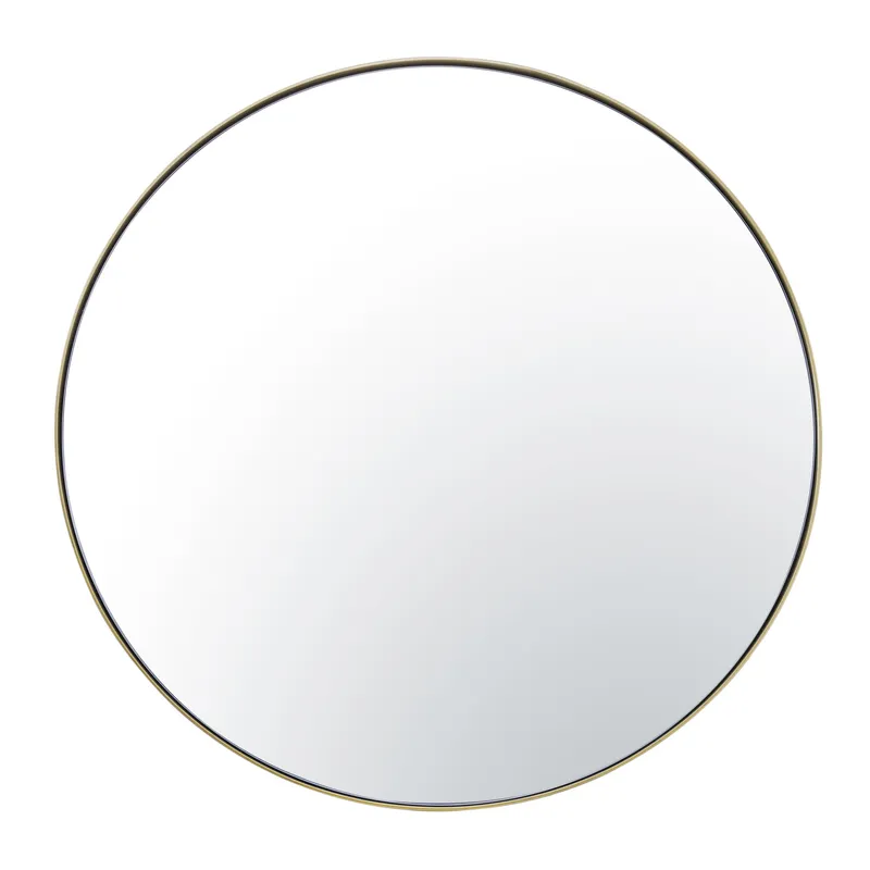Tablet 30-in Round Wall Mirror - Gold — Varaluz Lighting LED Wall Lights  
