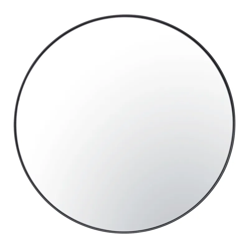 Tablet 30-in Round Wall Mirror - Black — Varaluz Lighting LED Wall Lights  