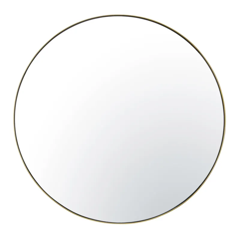 Tablet 40-in Round Wall Mirror - Gold — Varaluz Lighting LED Wall Lights  