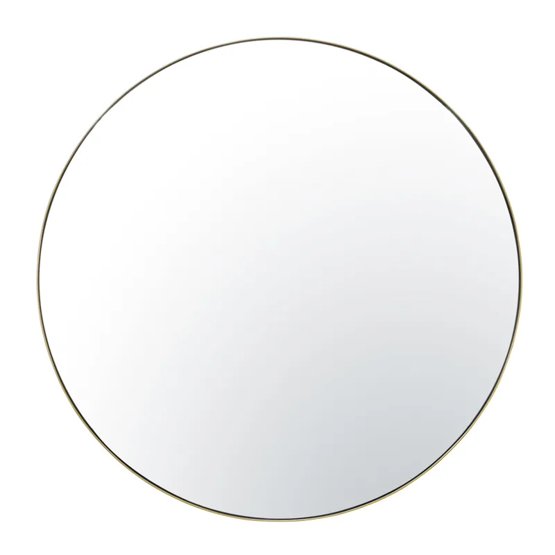 Tablet 50-in Round Wall Mirror - Gold — Varaluz Lighting LED Wall Lights  