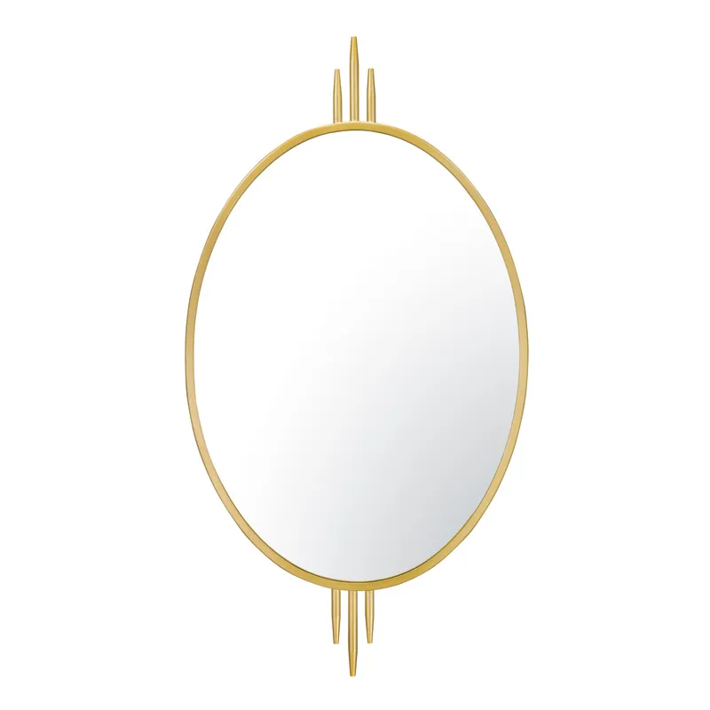Propaganda 22x41 Oval Wall Mirror - Gold — Varaluz Lighting LED Wall Lights  