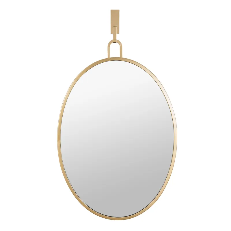 Stopwatch 22x30 Oval Powder Room Mirror - Gold — Varaluz Lighting LED Wall Lights  