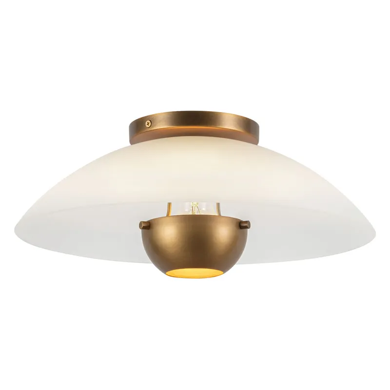 Umbra 14-in (5-in Height) Semi-Flush Mount — Kuzco Lighting LED Post Top Lights  