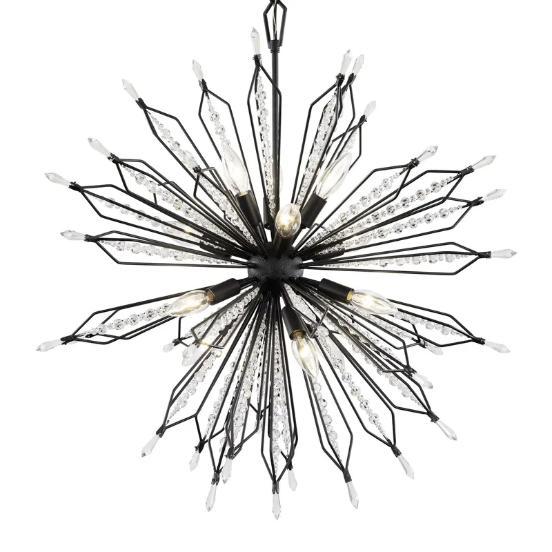 Orbital Medium 12 Light Pendant - Carbon — Varaluz Lighting LED Landscape Lights  
