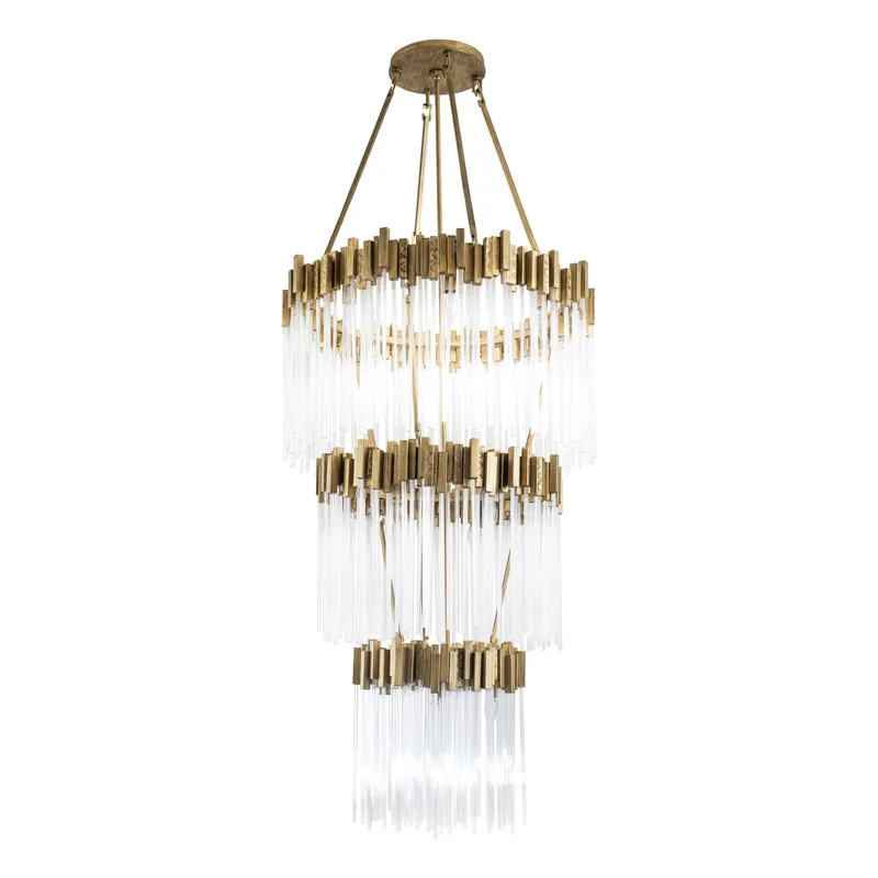 Matrix 18 Light 3-Tier Chandelier - Havana Gold — Varaluz Lighting LED Landscape Lights  