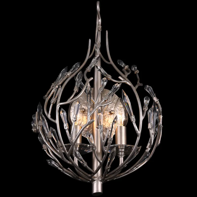 Bask 2 Light Crystal Sconce - Gold Dust — Varaluz Lighting LED Wall Lights  