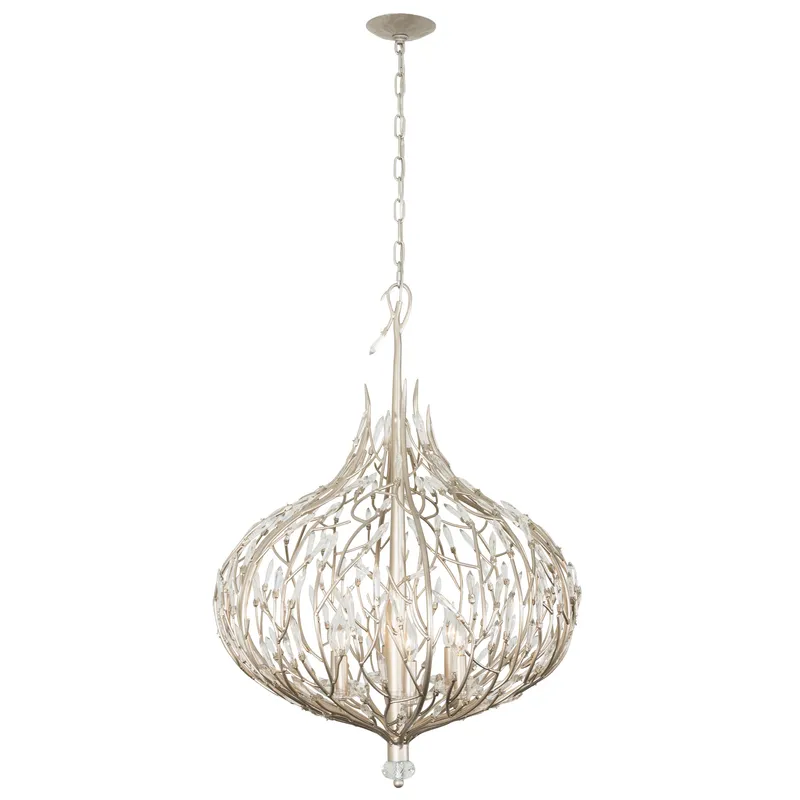 Bask 6 Light Crystal Pendant - Gold Dust — Varaluz Lighting LED Landscape Lights  