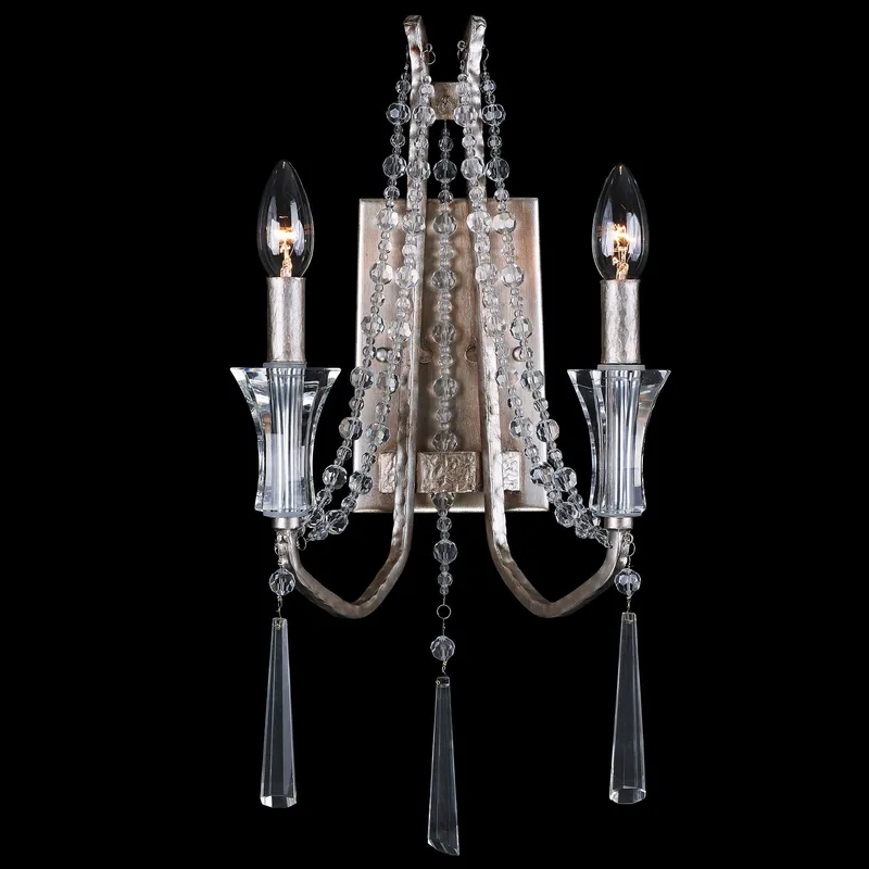 Barcelona 2-Light Wall Sconce - Transcend Silver — Varaluz Lighting LED Wall Lights  