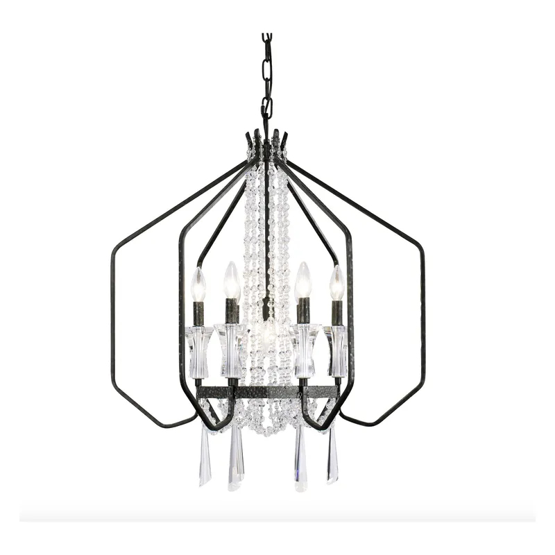 Barcelona 7 Light Crystal Pendant - Onyx — Varaluz Lighting LED Landscape Lights  