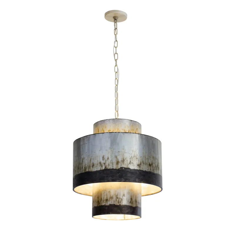 Cannery 4 Light Tall Pendant - Ombre Galvanized — Varaluz Lighting LED Landscape Lights  