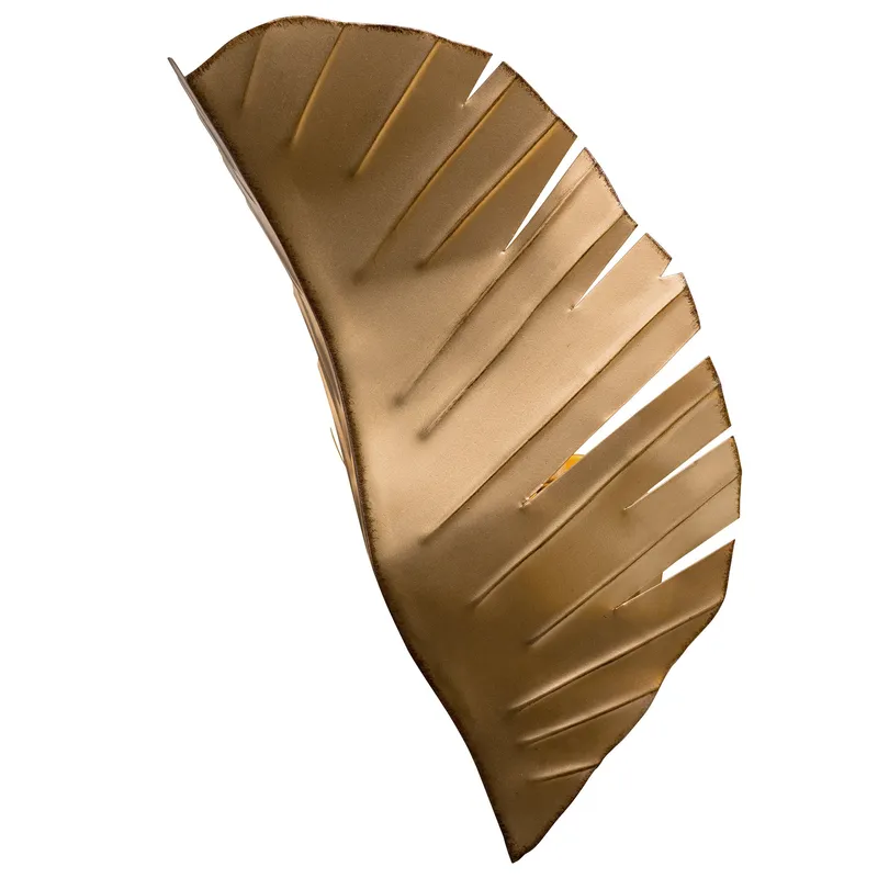 Banana Leaf 2 Light Sconce - Gold w/Dark Edging — Varaluz Lighting LED Wall Lights  