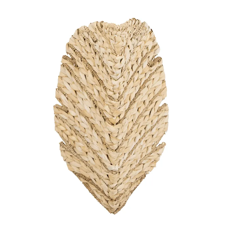 Banana Leaf 2 Light Sconce - French Gold/Natural Seagrass — Varaluz Lighting LED Wall Lights  