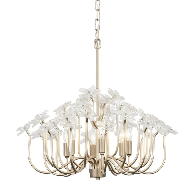 Wildflower 6 Light Chandelier - Gold Dust/Artifact — Varaluz Lighting LED Landscape Lights  