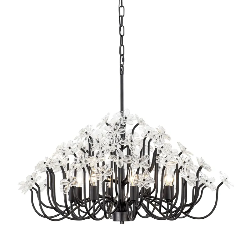 Wildflower 8 Light Chandelier - Matte Black — Varaluz Lighting LED Landscape Lights  
