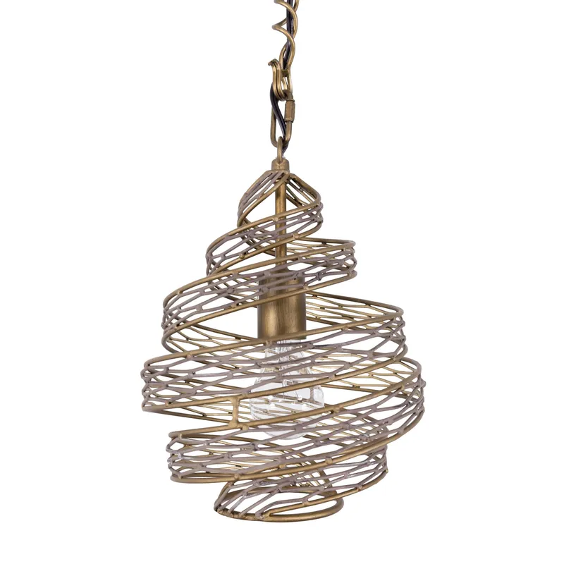 Flow 1 Light Twist Mini Pendant - Hammered Ore — Varaluz Lighting LED Landscape Lights  
