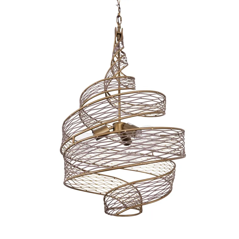 Flow 3 Light Twist Pendant - Hammered Ore — Varaluz Lighting LED Landscape Lights  