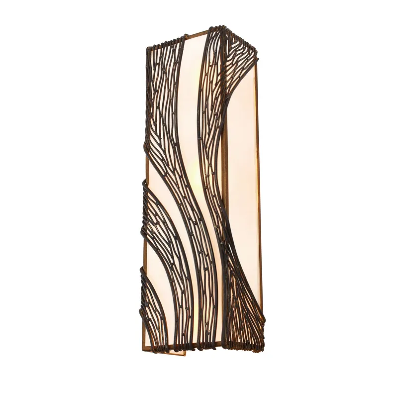 Flow 3 Light Vertical Sconce - Hammered Ore — Varaluz Lighting LED Wall Lights  