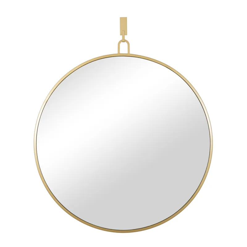 Stopwatch 40-in Round Mirror - Gold — Varaluz Lighting LED Wall Lights  