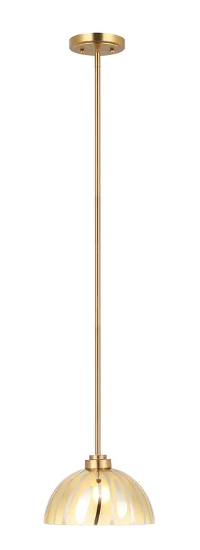 Chroman Empire 1 Light 10 in Dome Pendant - Gold — Varaluz Lighting LED Landscape Lights  