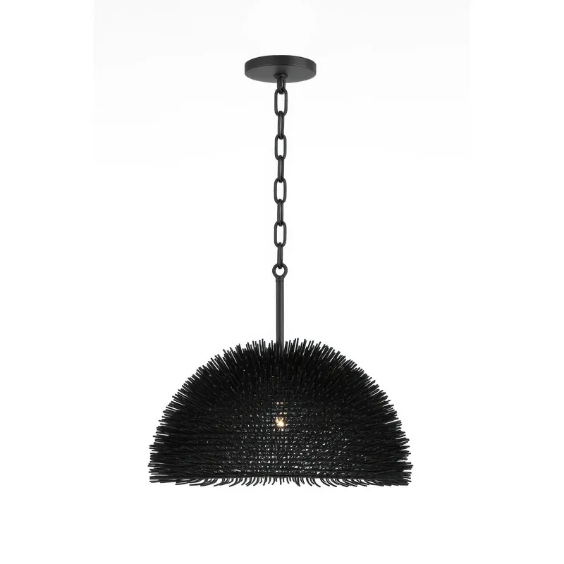 Urchin 1 Light Dome Pendant - Black — Varaluz Lighting LED Landscape Lights  