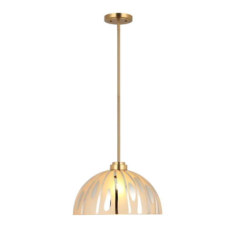 Chroman Empire 1 Light 16 in Dome Pendant - Gold — Varaluz Lighting LED Landscape Lights  
