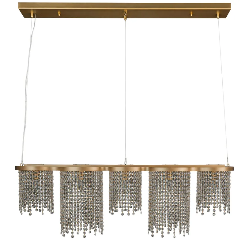 Deco Drippy 6 Light Dimmable Linear Dining Pendant — Varaluz Lighting LED Linear Lights  