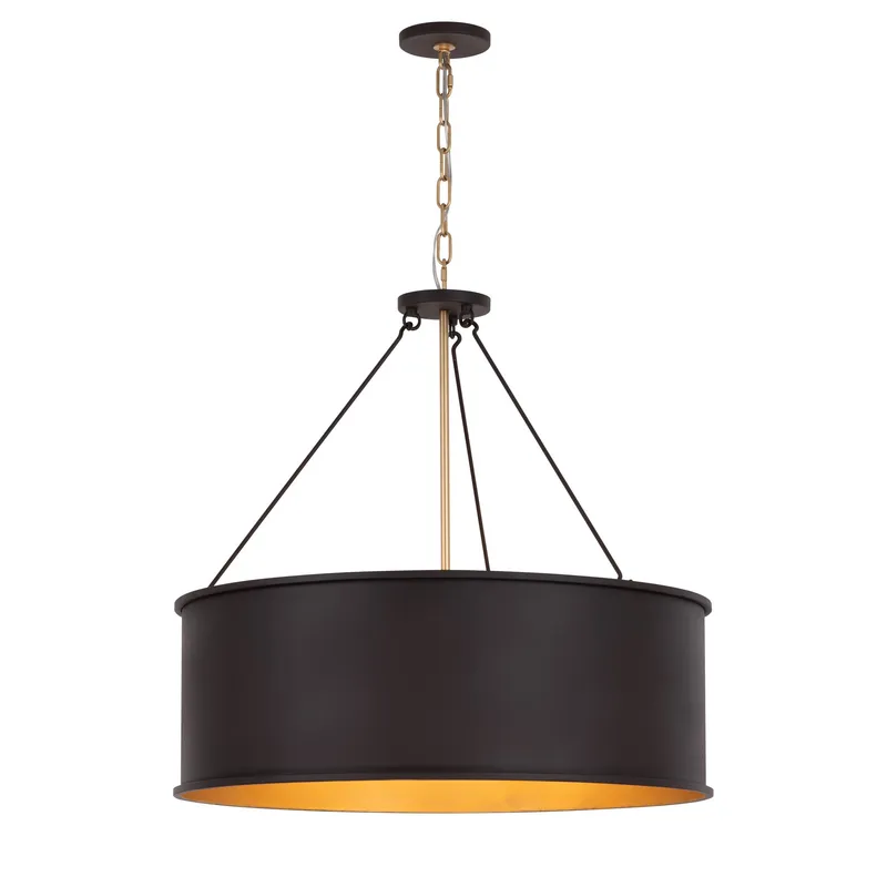 Cannery 5 Light Pendant - Dark Bronze & French Gold — Varaluz Lighting LED Landscape Lights  