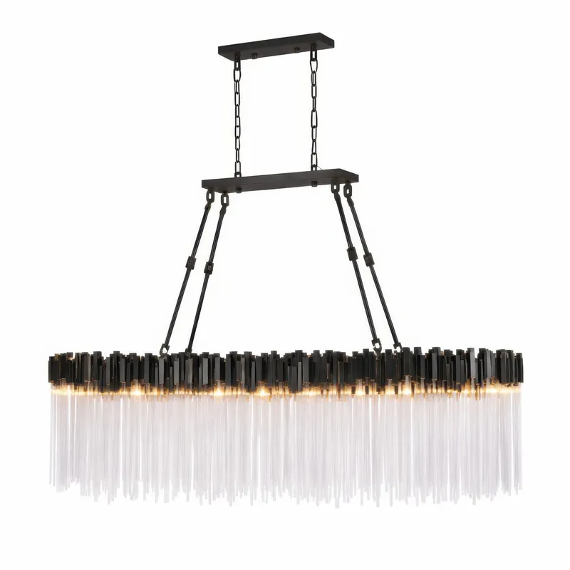 Matrix 10 Light Linear - Matte Black & French Gold — Varaluz Lighting LED Linear Lights  