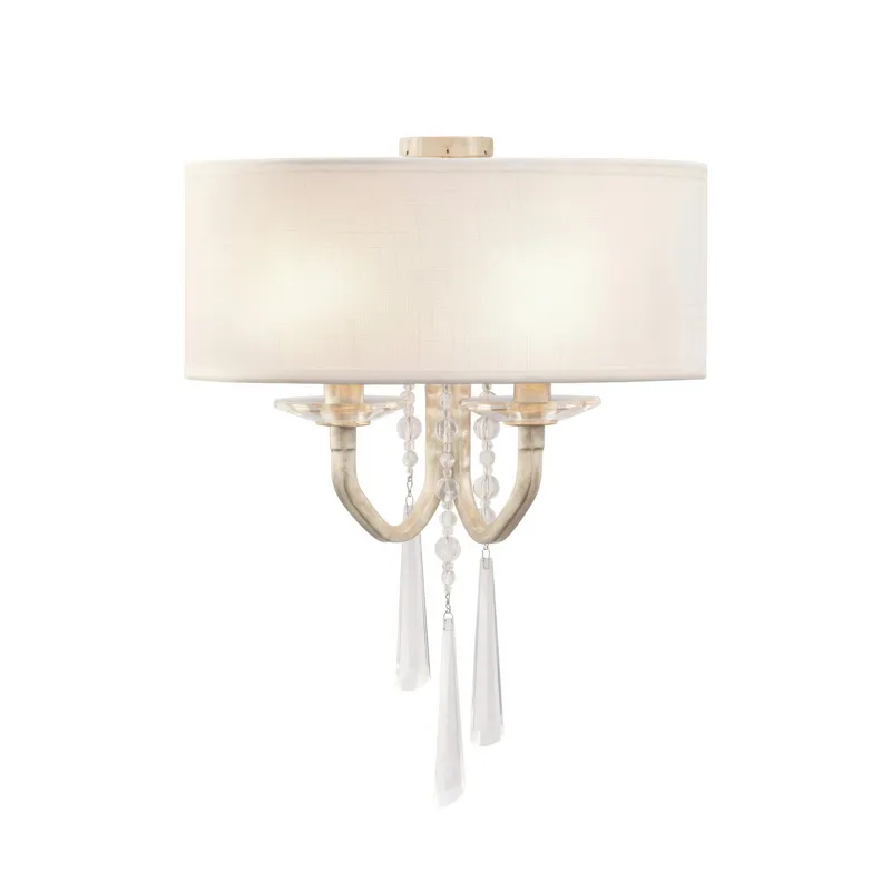 Barcelona 2 Light Sconce with Shade - Transcend Silver — Varaluz Lighting LED Wall Lights  