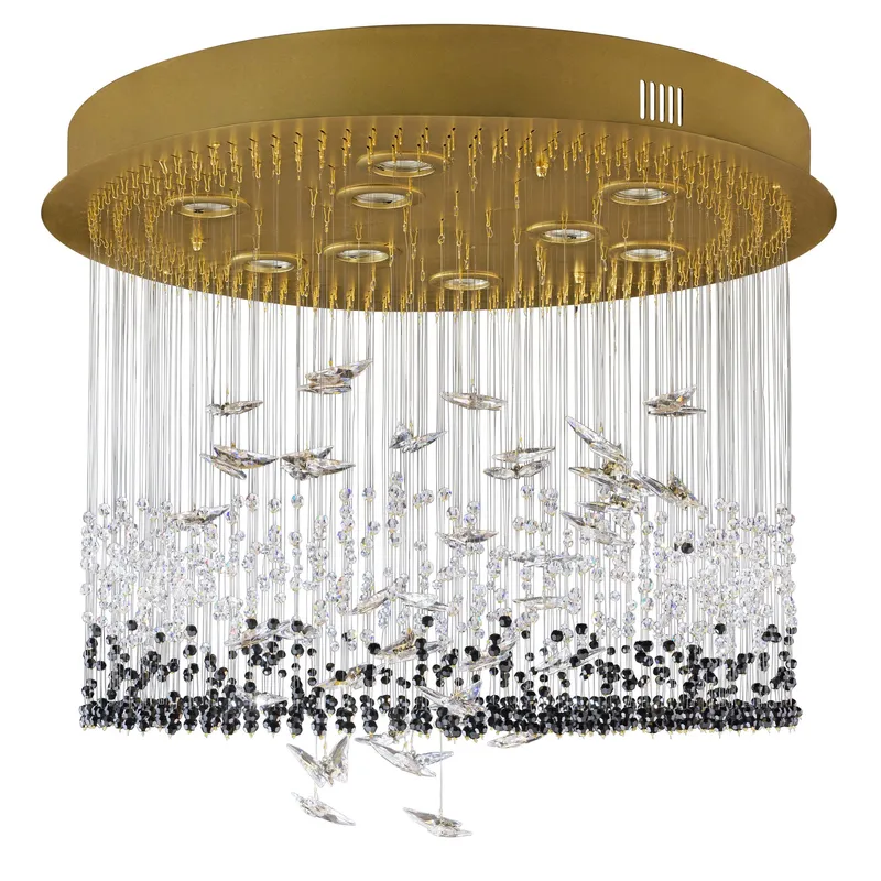Night Garden 9 Light Leaded Crystal Butterfly Flush Mount — Varaluz Lighting LED Post Top Lights  